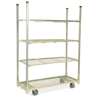 Gitterwagen mit Stahldraht Böden