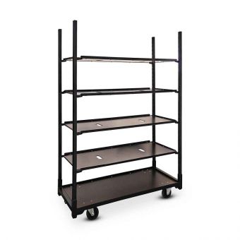 Dänische Wagen schwarz 
Präsentation Möbel Blumen und Pflanzen