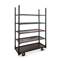 Dänische Wagen schwarz 
Präsentation Möbel Blumen und Pflanzen